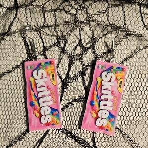 Skittles Pink Dangle Earrings